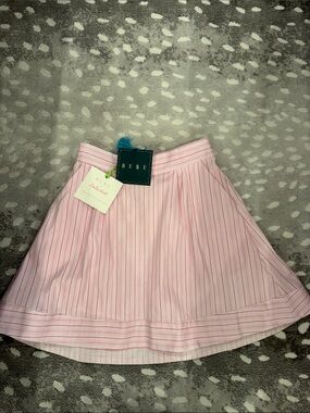 Buru Pink Striped Circle Skirt